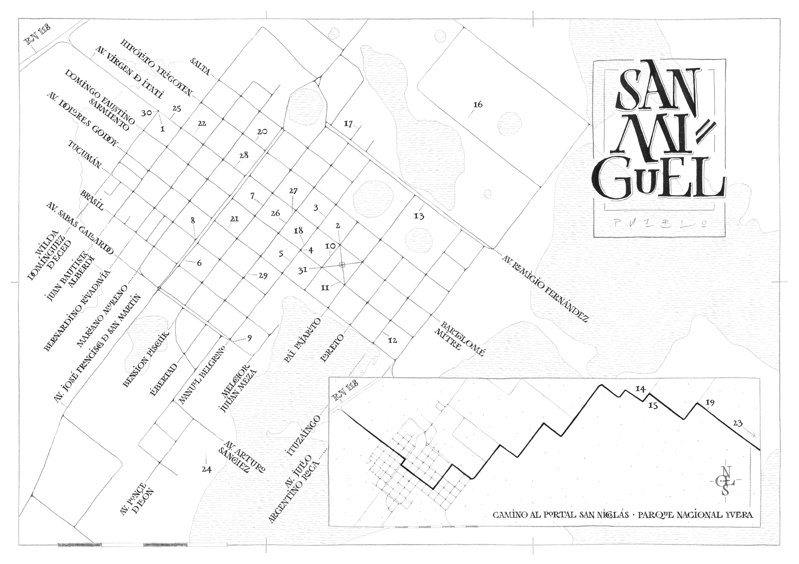 LETTERING • San Miguel Town • Map / Information Design • 2018