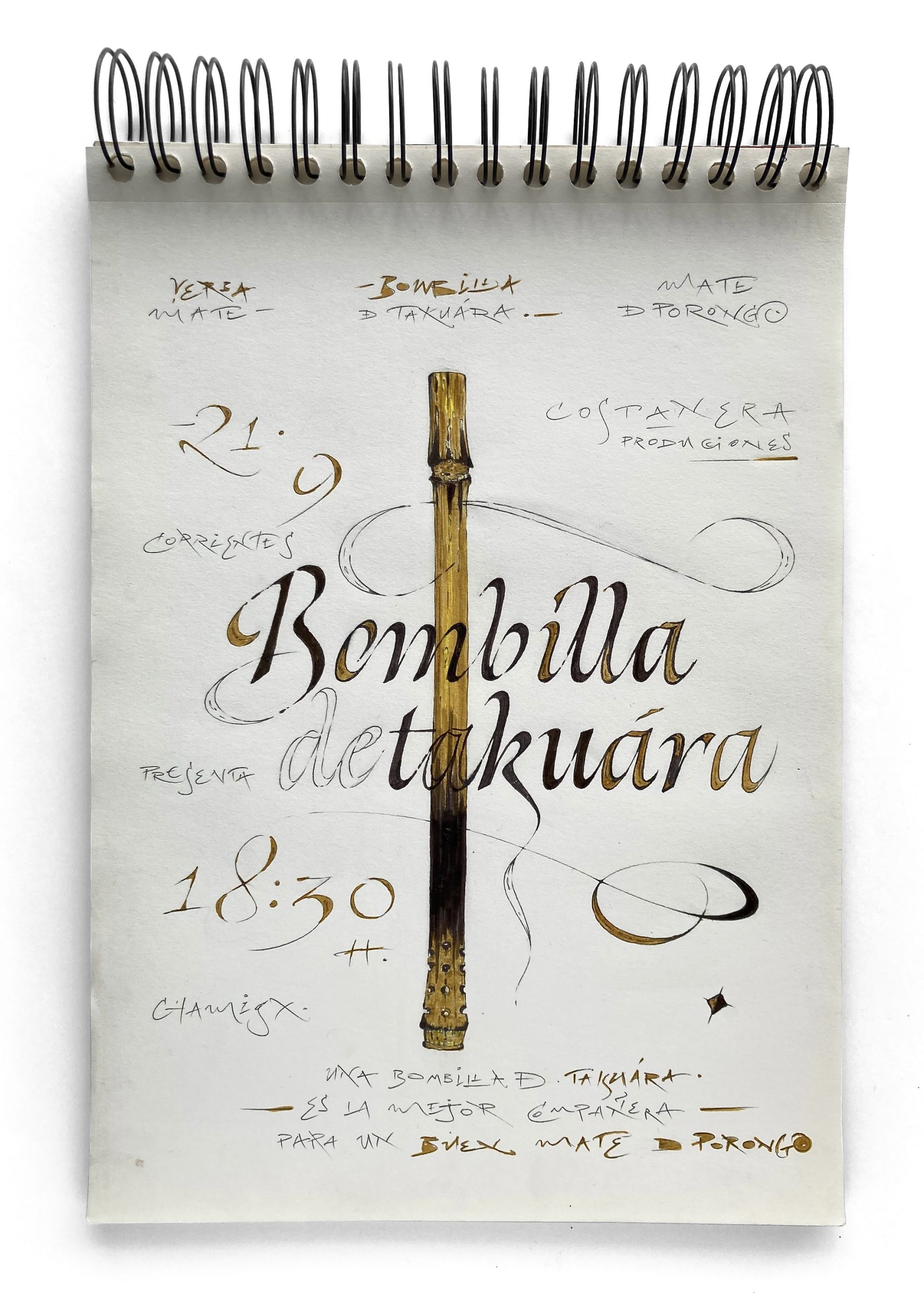 ART & LETTERING • Bombilla de Takuára • Lettering & Illustration • 2023